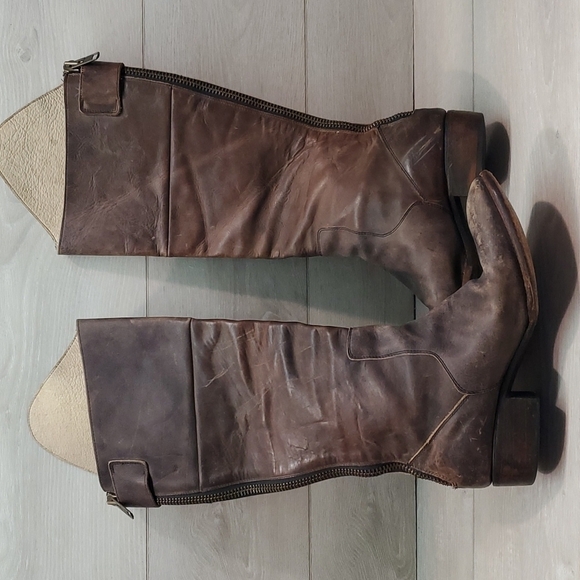 Freebird by Steven Womens Stable Leather Riding Tall Boots Boho Moto sz 10 - Picture 10 of 16